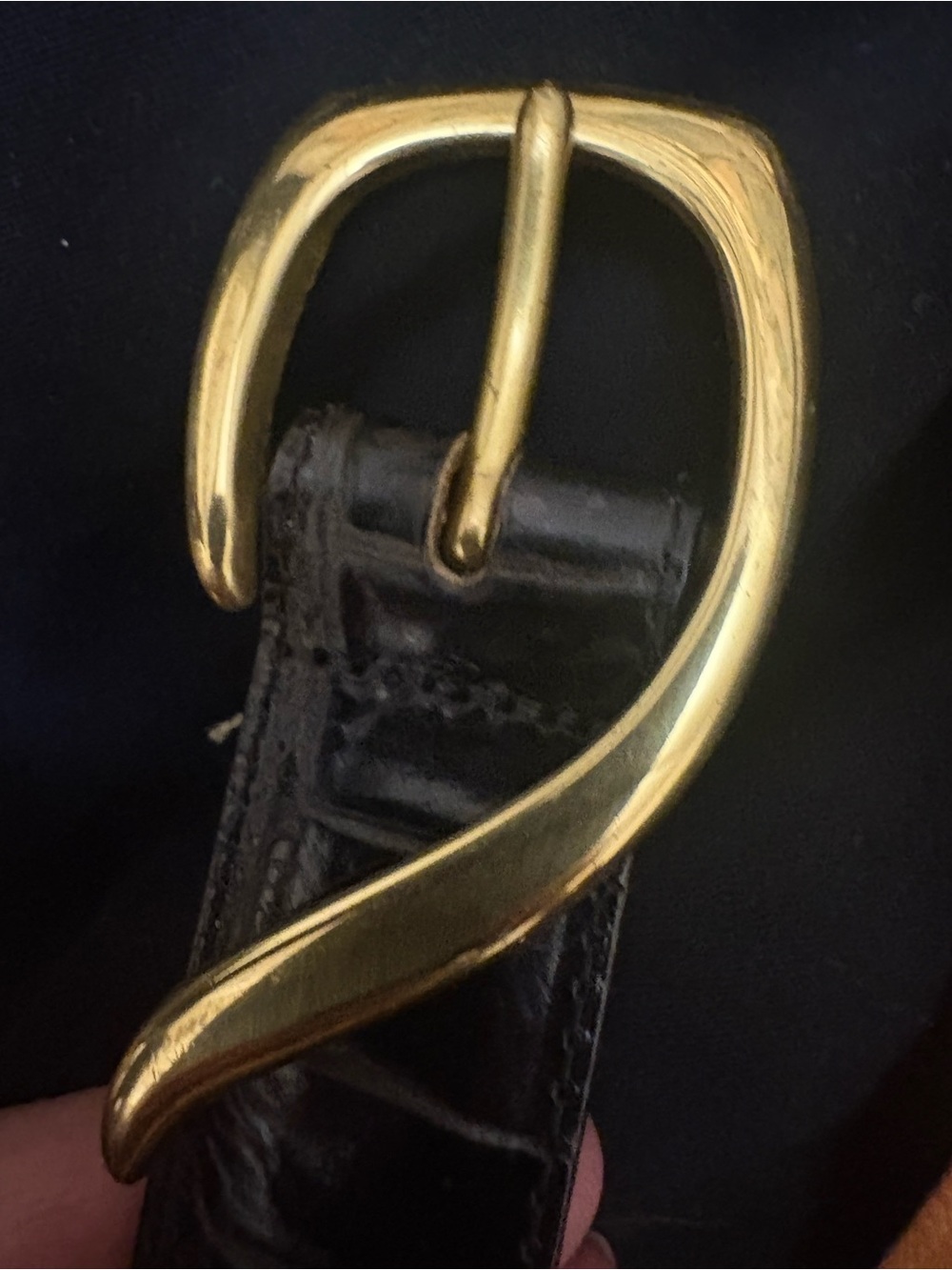 Two Brighton Black Leather Belts Fish Hook Polished Brass Celtic Silver Med